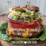 Low calorie low carb bunless turkey burger thumbnail