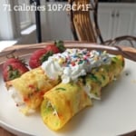 low carb birthday crepes with calories and macros (Custom)