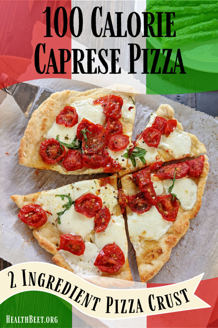 Quick and Easy, 100 Calorie Greek Yogurt Caprese Pizza Health Beet
