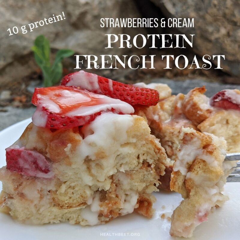 strawberries and cream protein french toast thumb