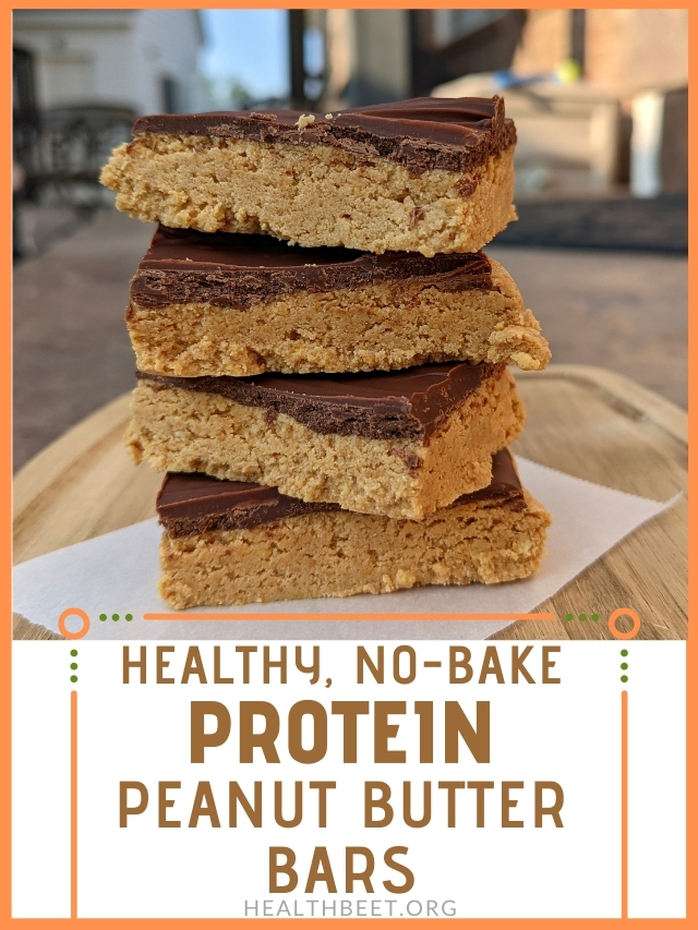 4 Ingredient No Bake Protein Peanut Butter Bars Health Beet