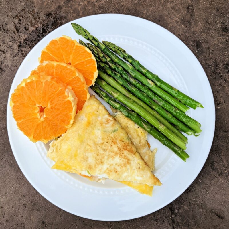 Low Calorie Zucchini & Potato Cheese Omelet {with 22 g protein