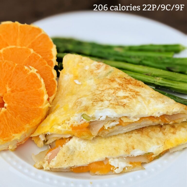 Low Calorie Zucchini & Potato Cheese Omelet {with 22 g protein