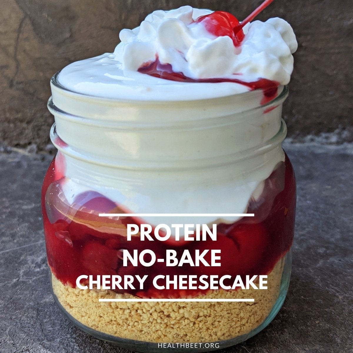 Protein no-bake cherry cheesecake thumbnail