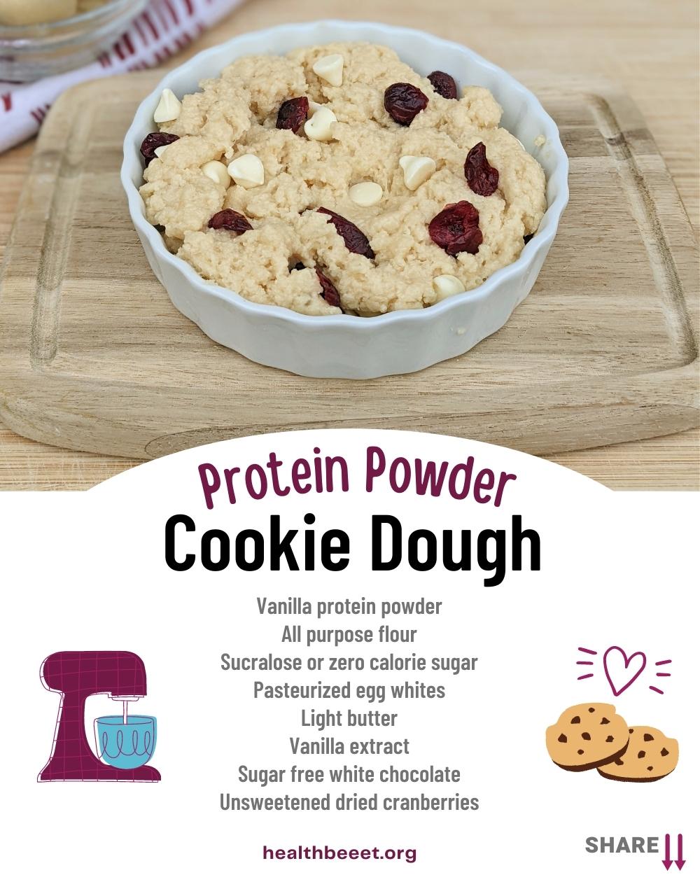Cranberry White Chocolate Protein Powder Cookie Dough Health Beet
