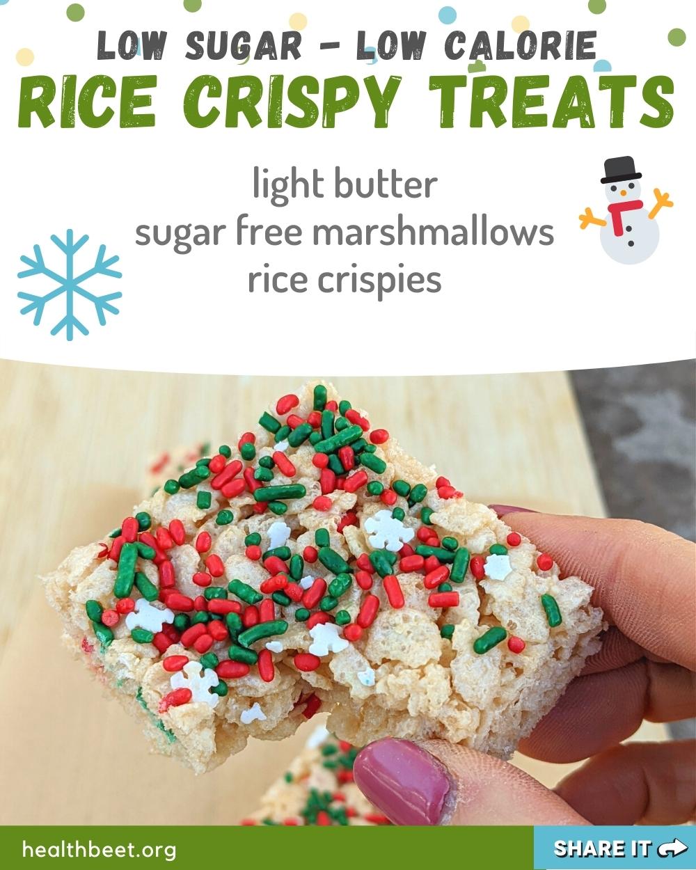 Low Sugar & Low Calorie Rice Crispy Treats Health Beet
