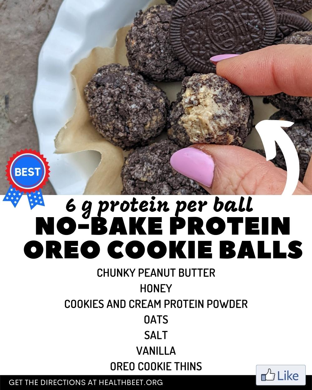 Healthy Oreo Protein Balls Health Beet