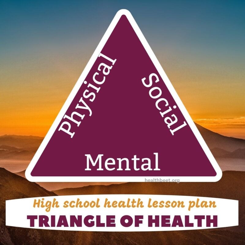 Triangle of health high school health education lesson plan