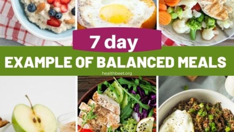 7 day example of balanced meals