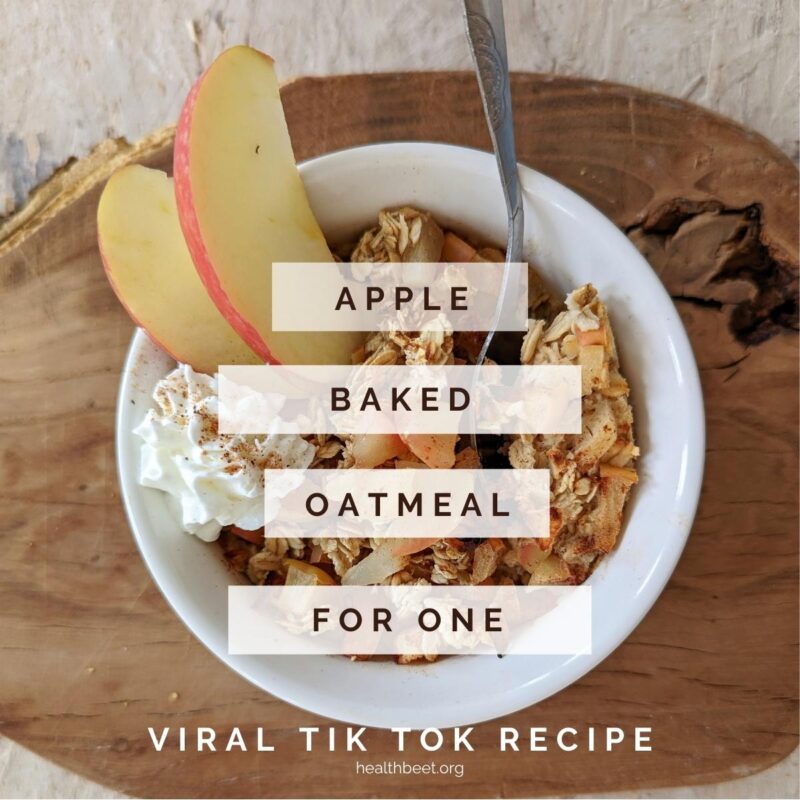 cinnamon apple baked oatmeal for one the viral tik tok recipe