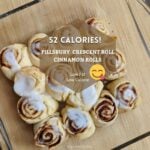 simple low calorie Crescent roll cinnamon rolls FOR 52 calories square