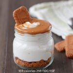 Protein biscoff cheesecake square with calories and macros
