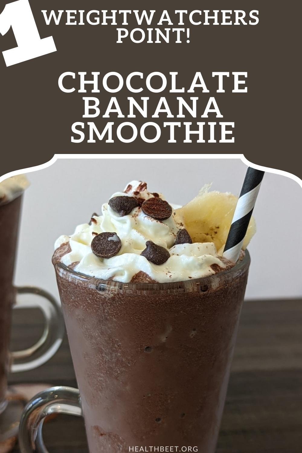 🍌 Dark and Creamy Chocolate Banana Smoothie {19g protein} Health Beet