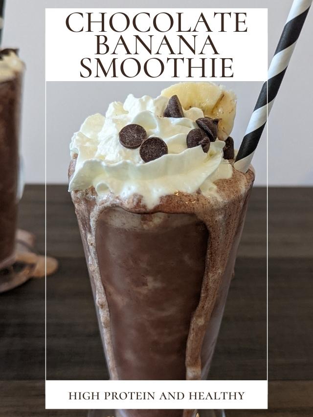 Protein chocolate banana smoothie