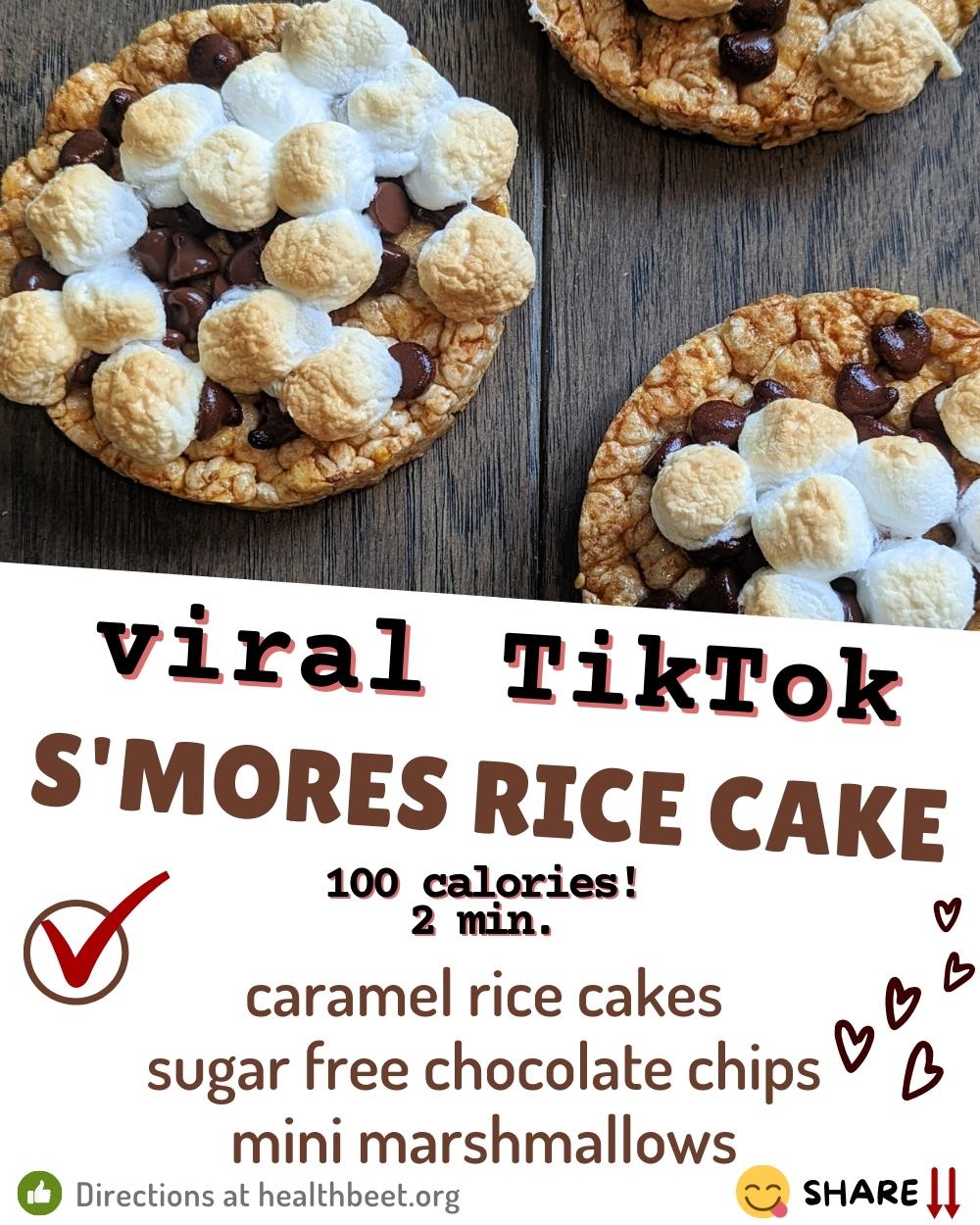 2 Minute S'mores Rice Cake Recipe Health Beet