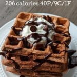 chocolate protein waffles with calories and macros