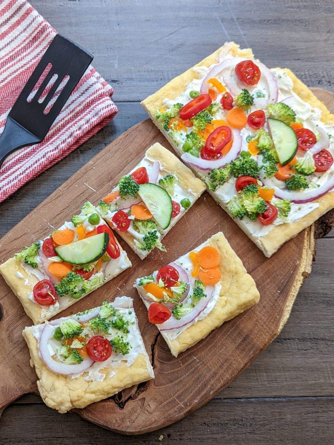 Cream Cheese & Ranch Veggie Pizza 111 calories per slice Health Beet