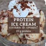 Protein ice cream cookies and cream with 22 grams of protein per serving thumbnail