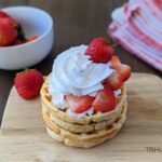 protein waffles with strawberries and whipped cream - no protein powder (Custom)