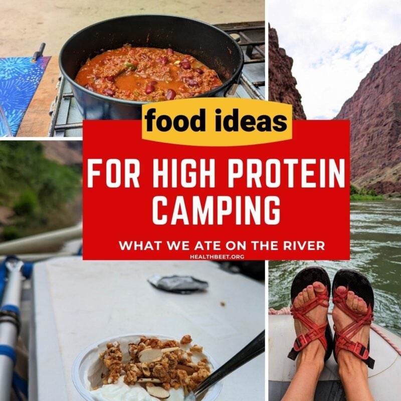 Food ideas for high protein camping while we were on the river square