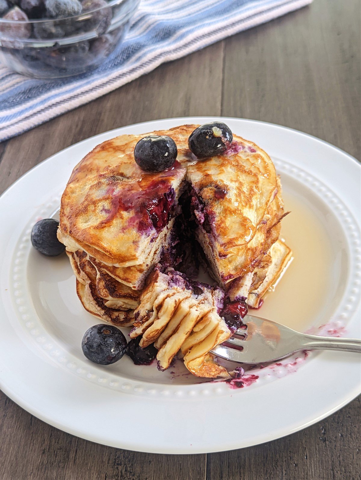 Blueberry Protein Pancakes - Fit Foodie Finds