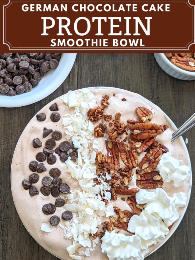 German Chocolate Cake Protein Smoothie bowl
