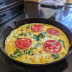 spinach frittata with tomato square