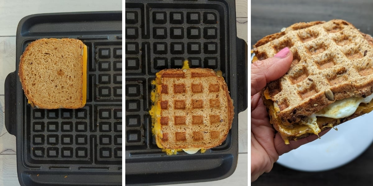 Waffle Iron Breakfast Sandwich {250 Calories} Health Beet