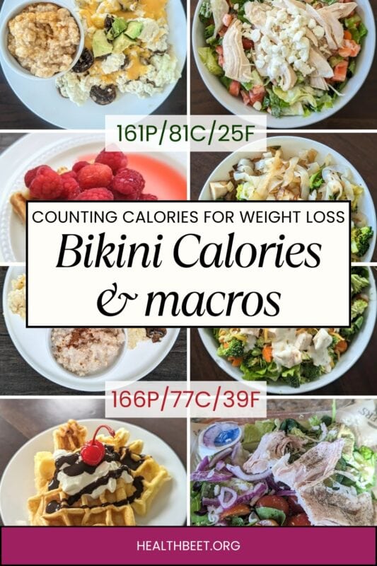 current bikini calories and macros