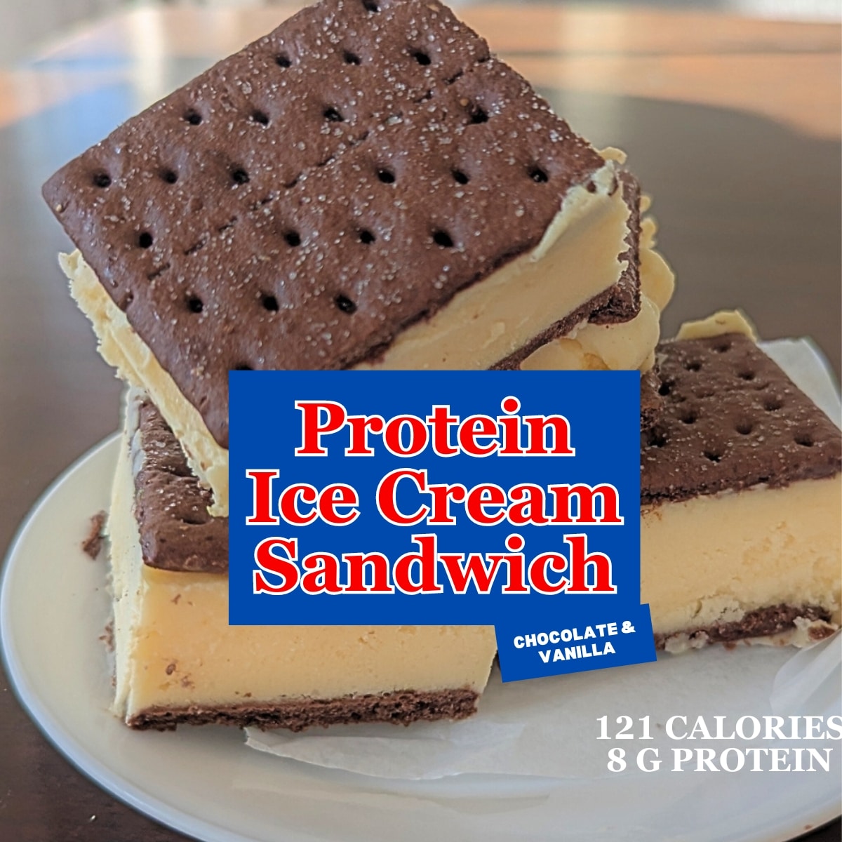 Healthy Protein Chocolate And Vanilla Ice Cream Sandwich Health Beet