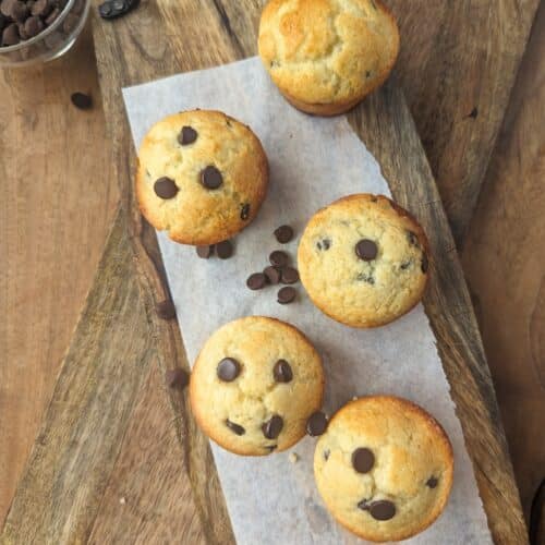 Protein Chocolate Chip Muffins {Baking with Protein Powder} Health Beet