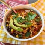 Easy and healthy chicken taco soup