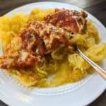 crockpot parmesan chicken on spaghetti squash 2