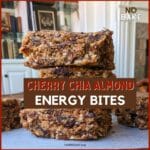 cherry chia almond no bake energy bites thumbnail