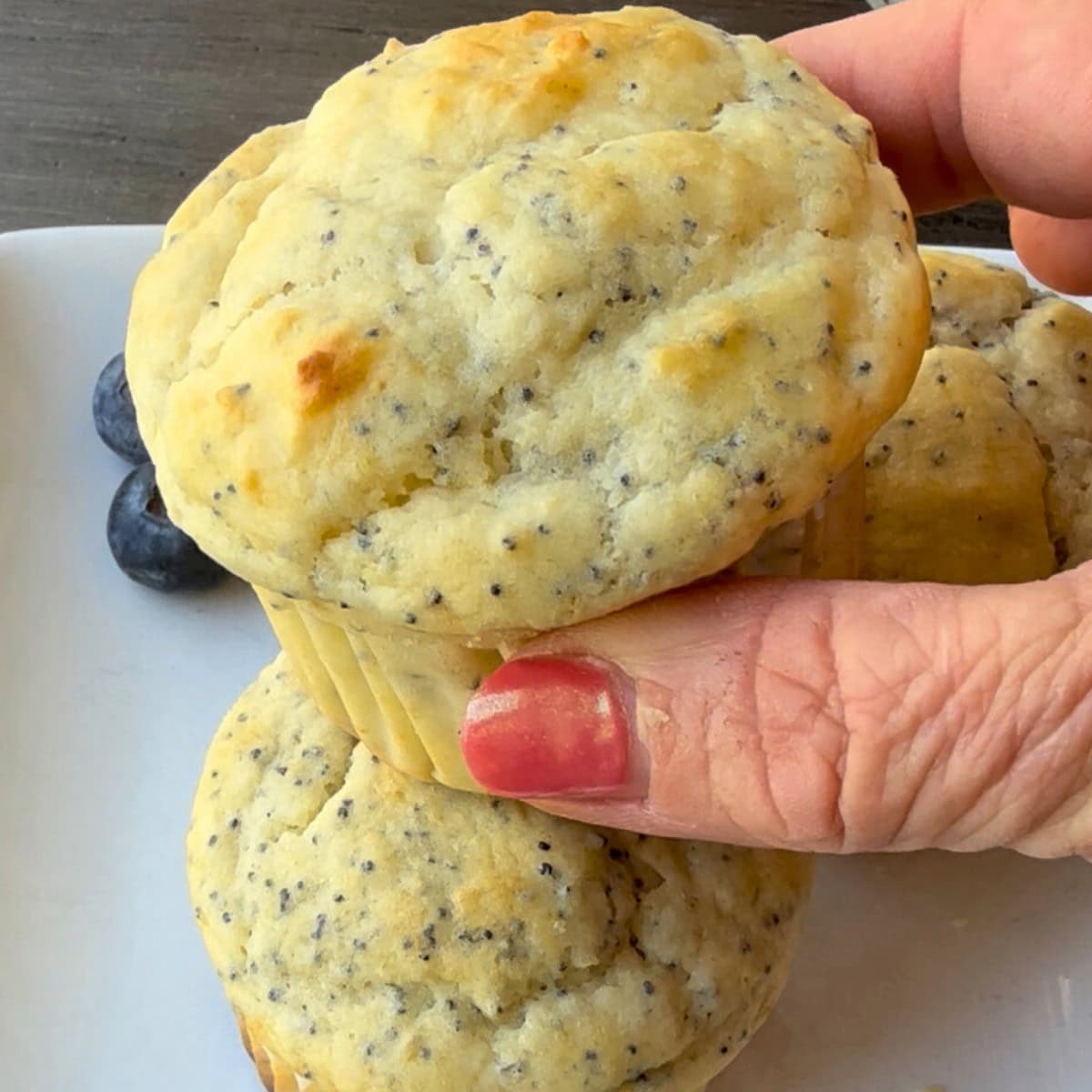 Low sugar Lemon poppyseed muffin