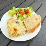family dinner white chicken lasagna