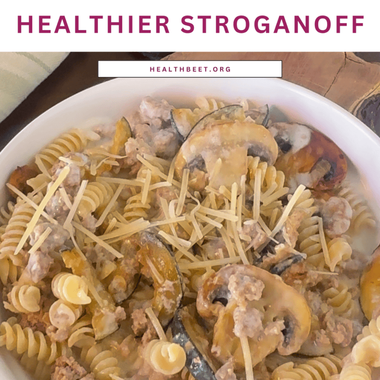 Flavor Packed Healthier Stroganoff