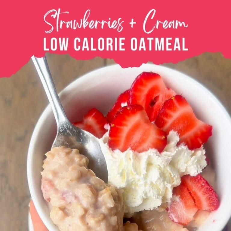 Strawberries and Cream Low Calorie Oatmeal