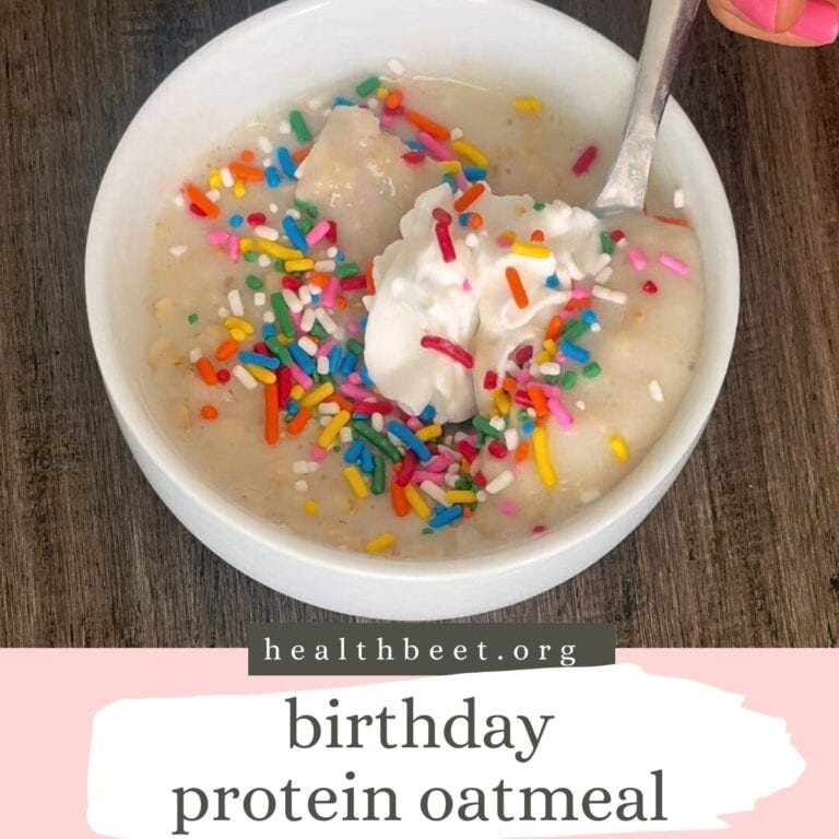 Protein PACKED Birthday Cake Oatmeal