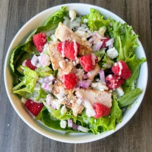 Chicken Raspberry Poppyseed Salad for weight loss thumbnail