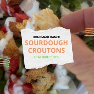 Homemade ranch sourdough croutons thumbnail
