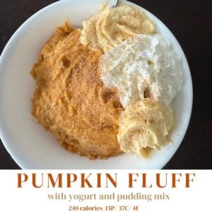 pumpkin fluff with yogurt and pudding mix