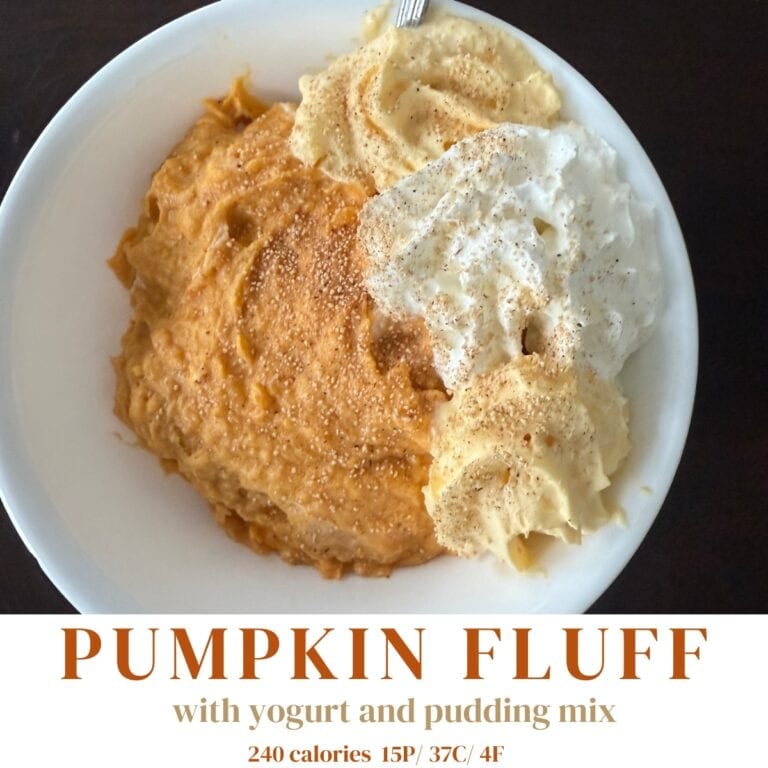 pumpkin fluff with yogurt and pudding mix