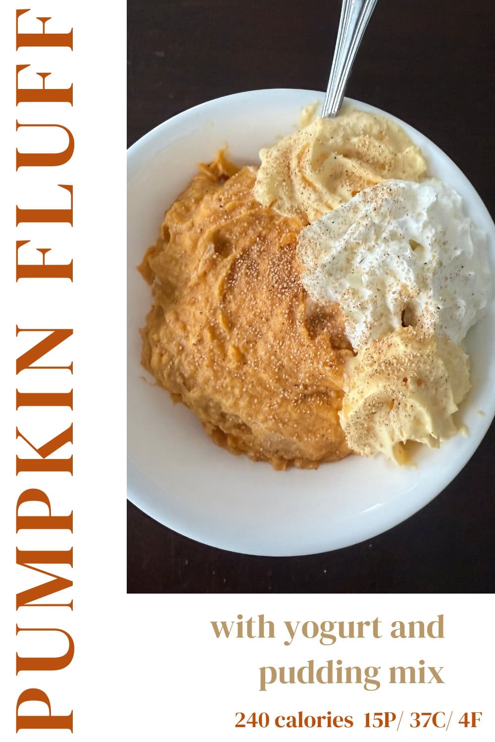 pumpkin fluff with yogurt and pudding mix