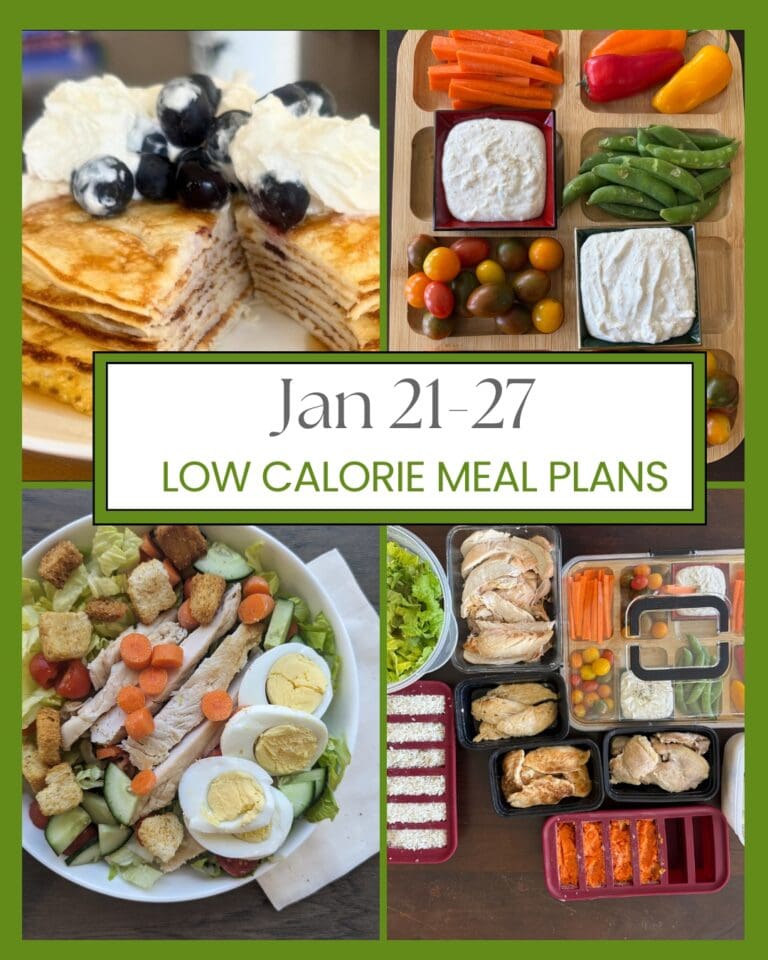 Jan 21-27 low calorie meals