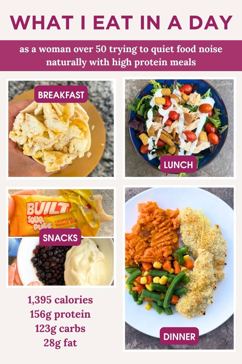 full day of meal ideas for women focused on protein