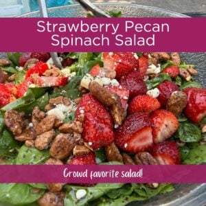 strawberry pecan spinach salad