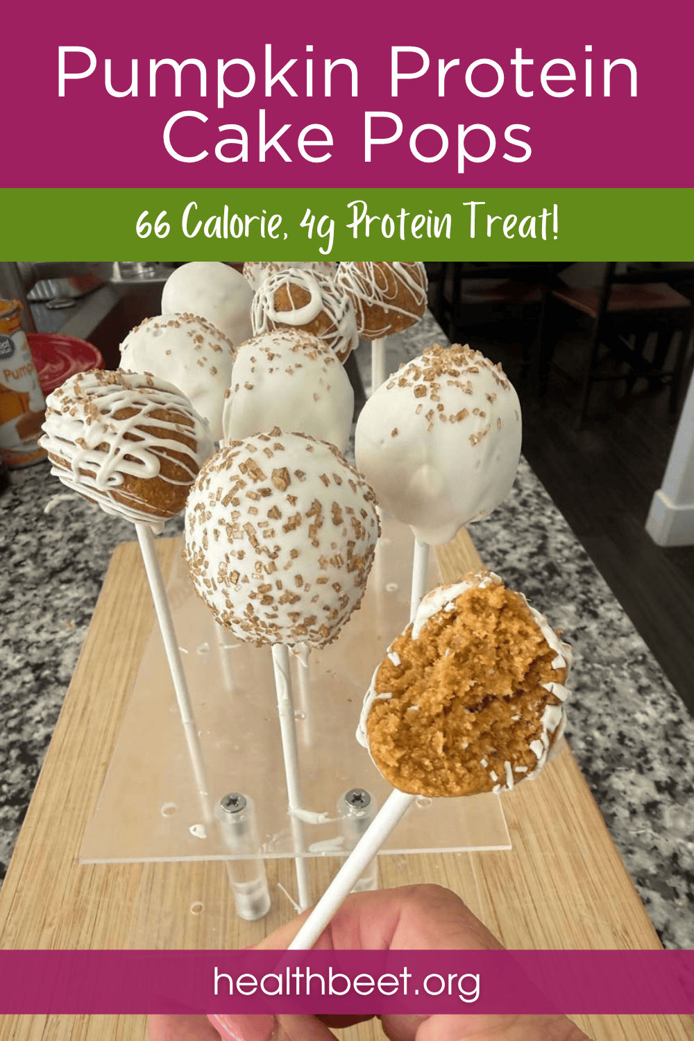 pumpkin protein cake pops