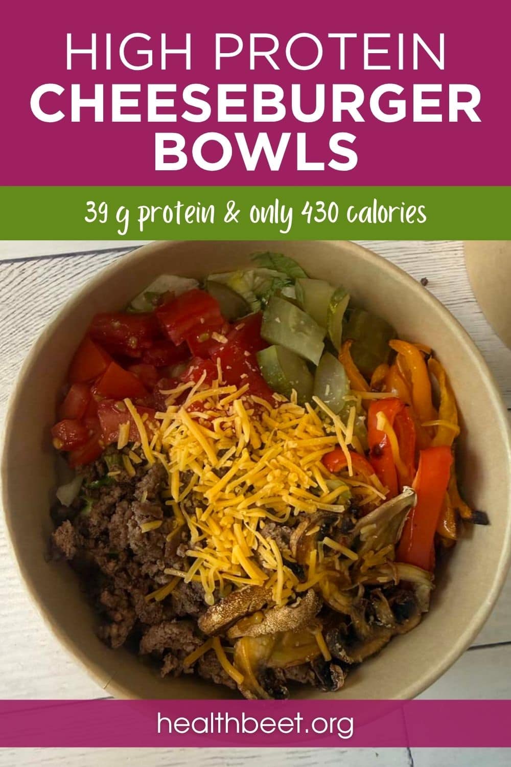 cheeseburger bowls