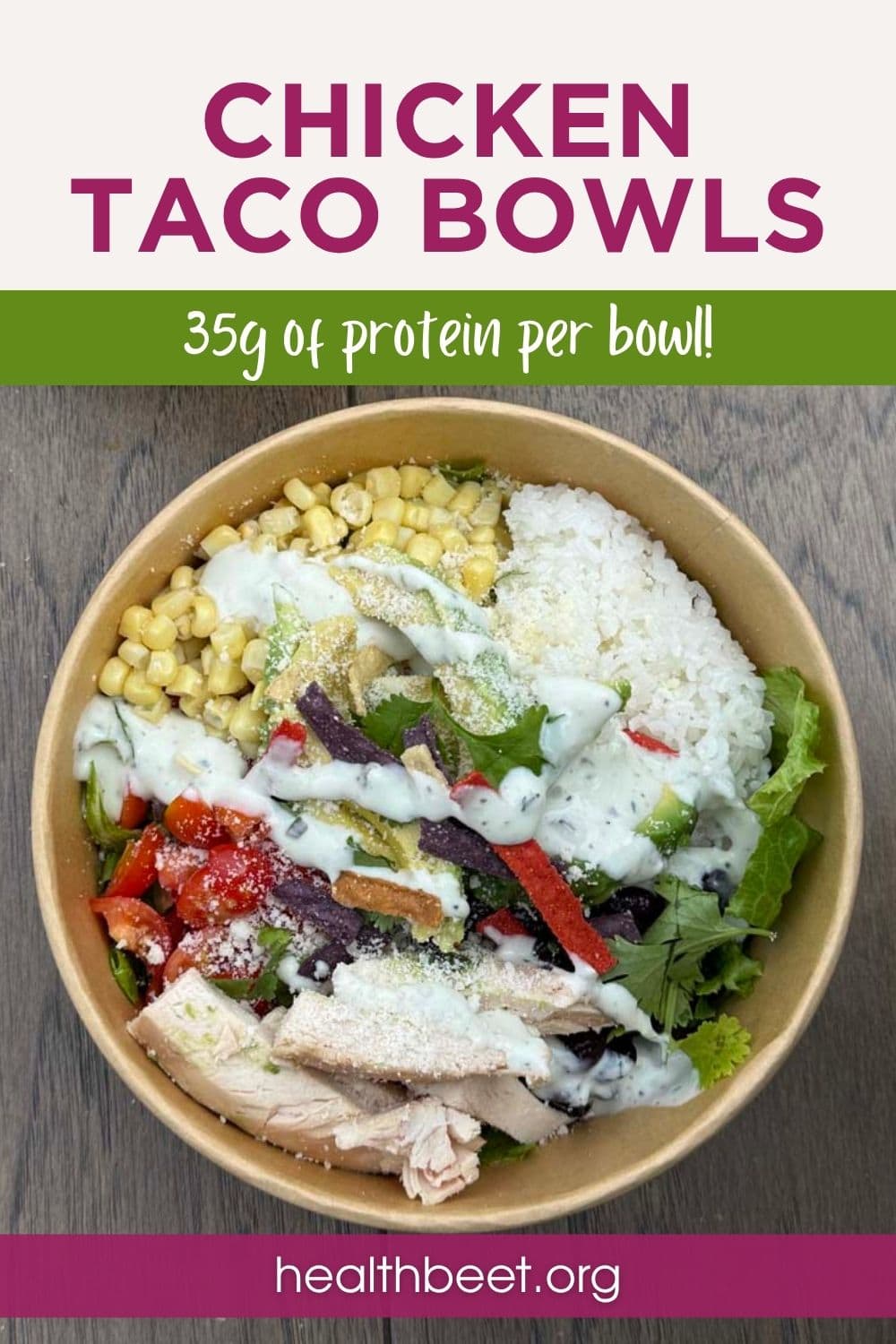 chicken taco bowls